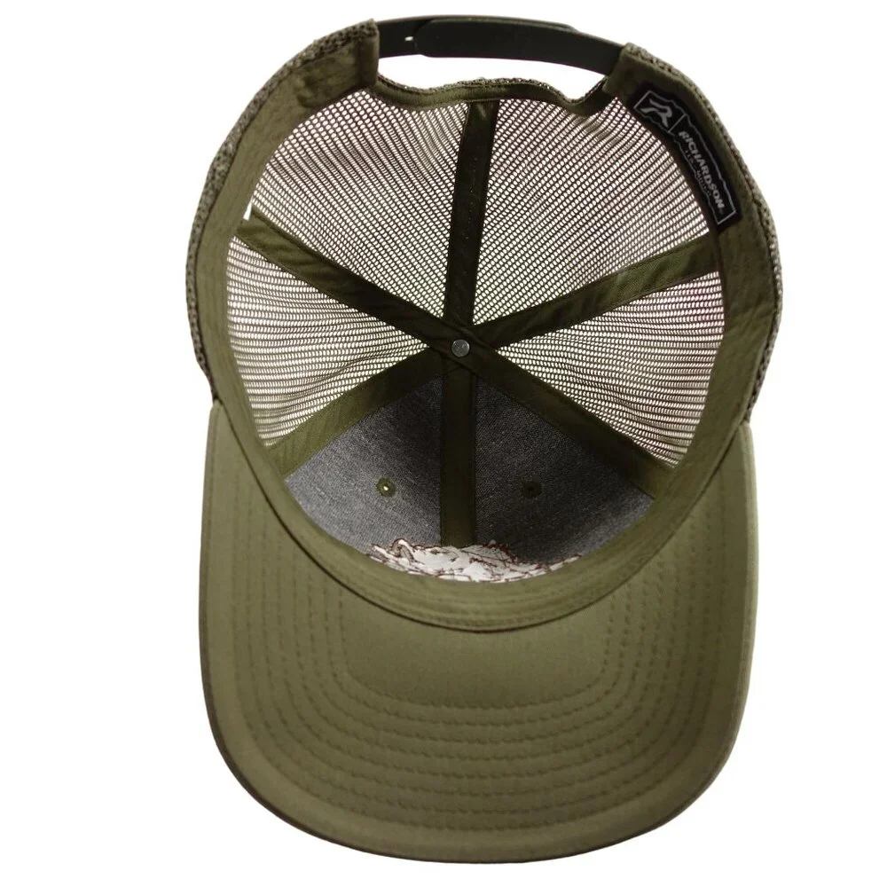 Bizz Baits Angler Fishing Embroidered‎ Green Snapback Trucker Baseball Hat Cap